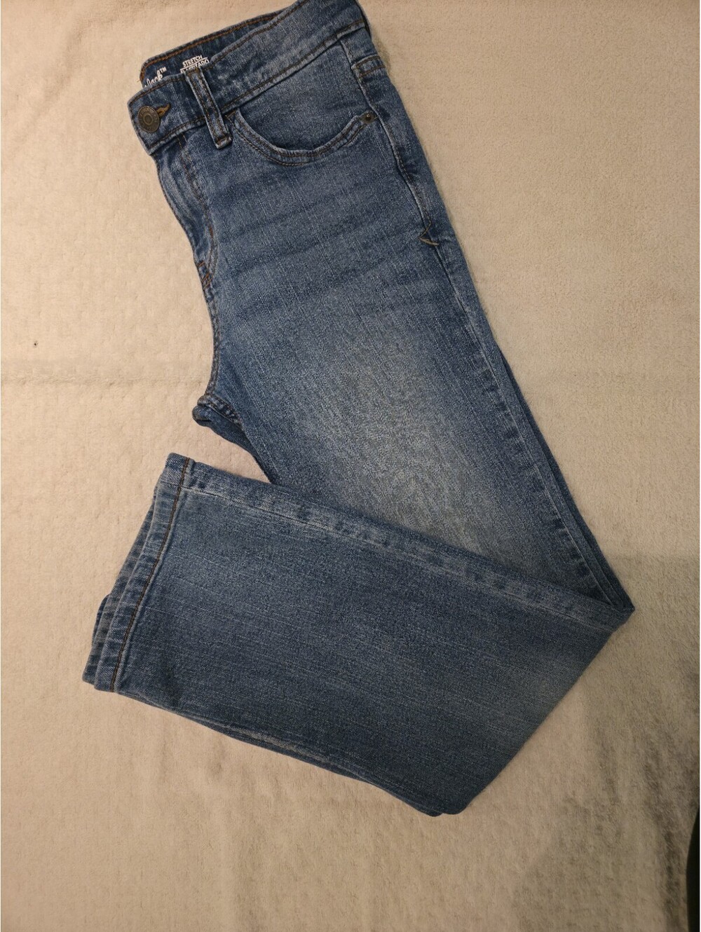 Cat & Jack Denim Boys Size 12 Jeans Straight Leg Dark Wash boot Cut